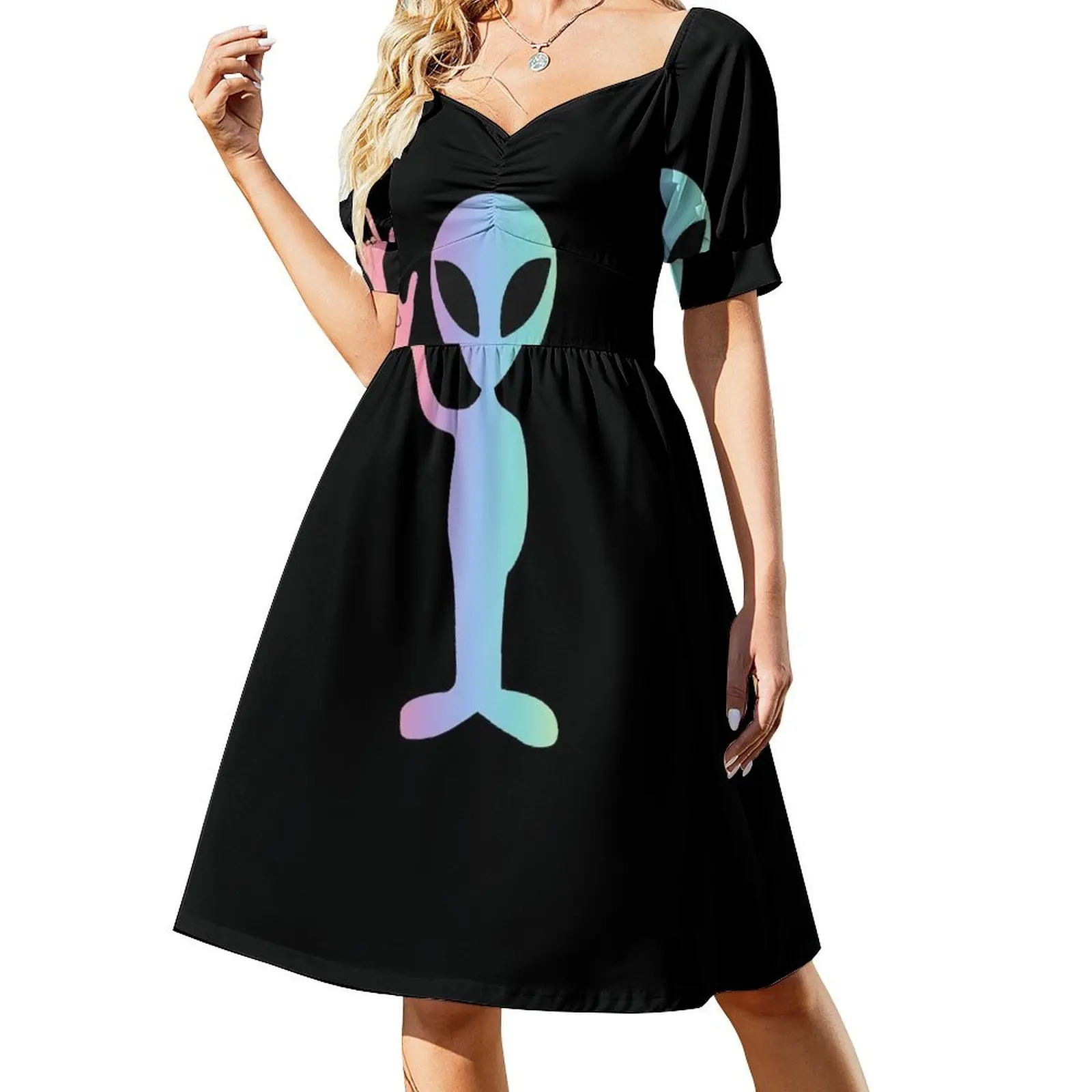 

ASL Sign Language - I Love You Short-Sleeved Dress women long dresses Women's summer skirt