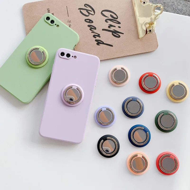

Ring buckle circular phone holder with 360 degree rotation, back attached magnetic suction, lazy phone ring holder