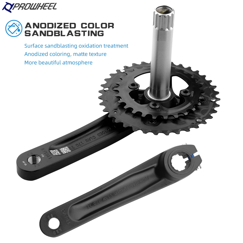 PROWHEEL  64/104BCD Crankset aluminum alloy 26-36T Chainring 170mm crank arms for 10/11/12 Speed MTB Mountain Bike