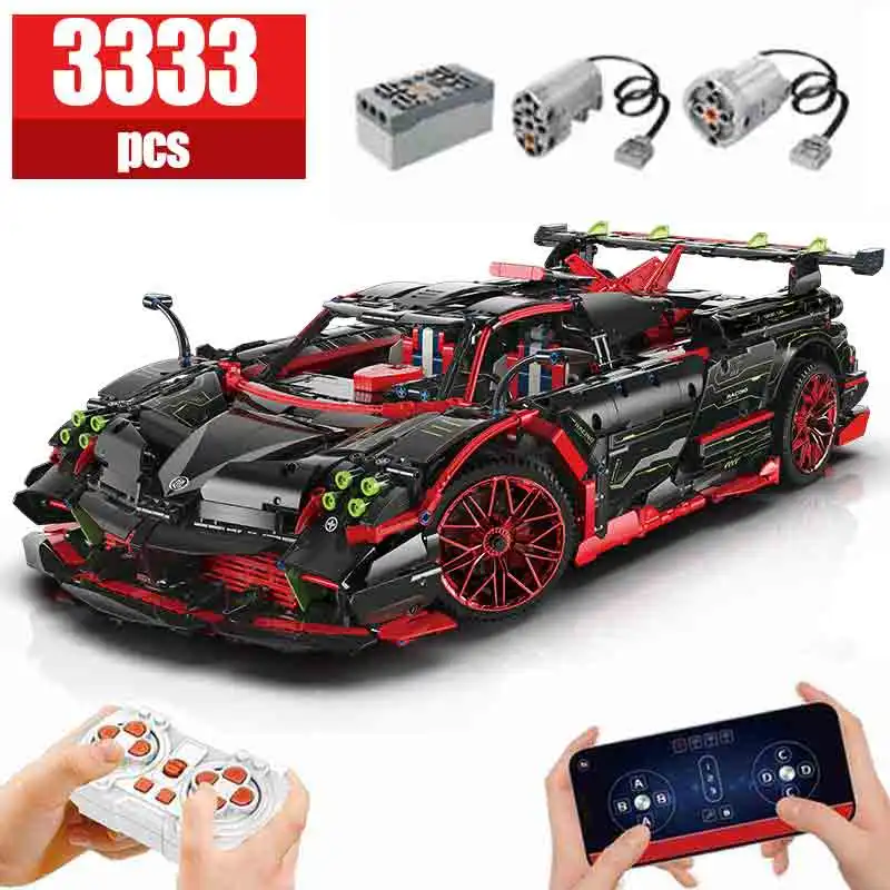 

New MOC City 1:8 Technology Remote Control Sportcar Super RC Car Vehicle Model Building Blocks Toys Bricks Gifts for Children