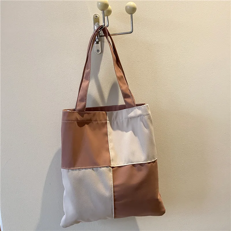 Geometrische Vierkante Canvas Tas Handtassen Voor Vrouwen Schoudertassen Vrouwelijke Milieuvriendelijke Opslag Herbruikbare Meisjes Shopper Totes Bag