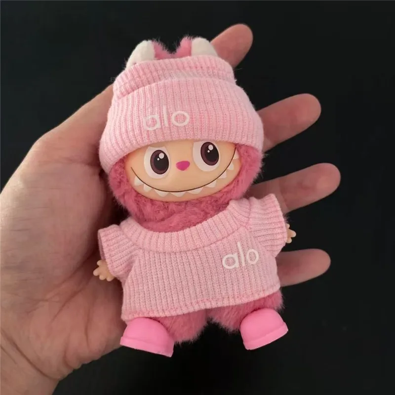 For labubu Doll 4.0 The Monsters Pin for Love Series Badminton Tennis Sports Sweater Outfit Clothing Shoes Hat Clothes 15-17cm