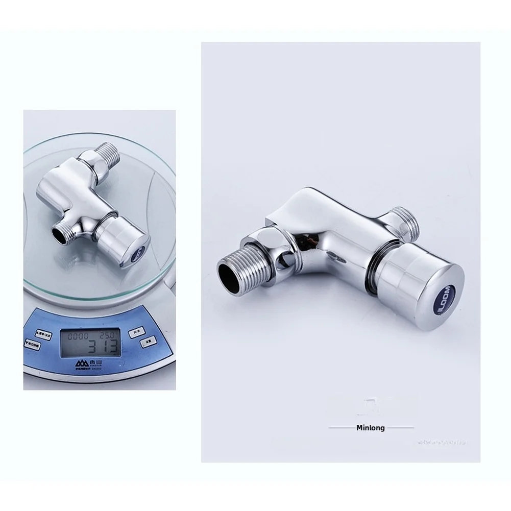 Solid Copper Wall Mounted Toilet Flush Valve Manual Type Delayed Close 3 to 6 Seconds Water Efficient Flushing