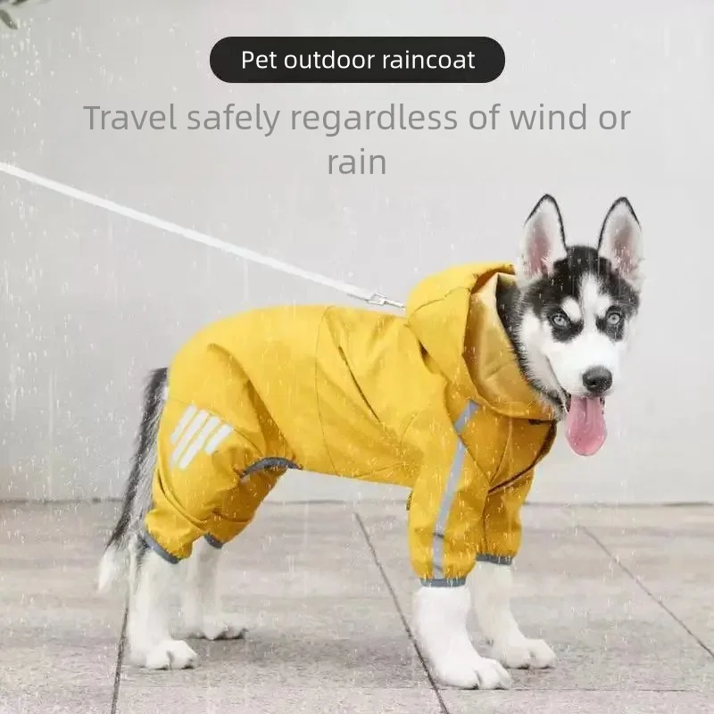 Waterproof Four-Legged Raincoat for Dogs, Suitable for Small, Medium, and Large Breeds – Wholesale Pet Rainwear for Outdoor Use