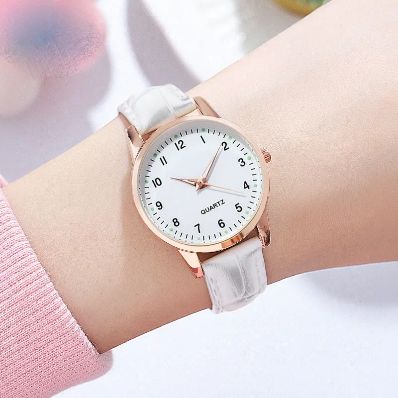 Fashion Leather Ladies Watch Casual Luminous Quartz Watch Simple College Small Fresh Female Watch for Women Clock Reloj Mujer