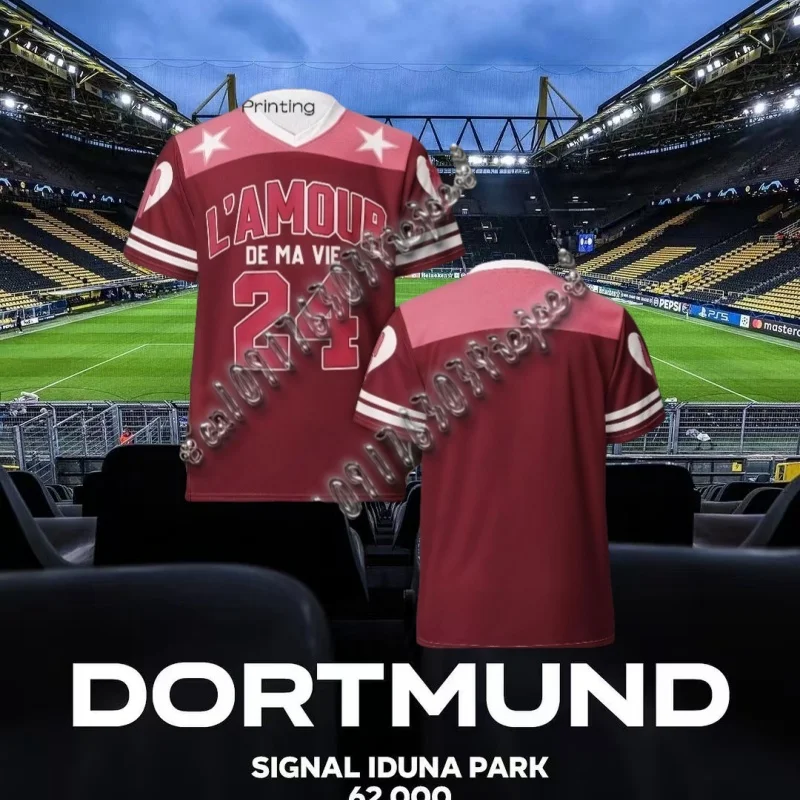 

Billie Eilish 2025 Concert T-shirt Football Jersey USA Special Jersey Kit Men and Women Street Hip-Hop Short Sleeve