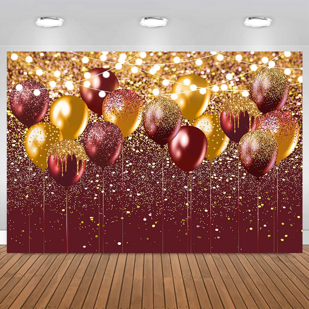 Glitter Balloon Decoration Party Anniversary Photography Backdrop Baby Birthday Valentine's Day Wedding Background Prop Studio