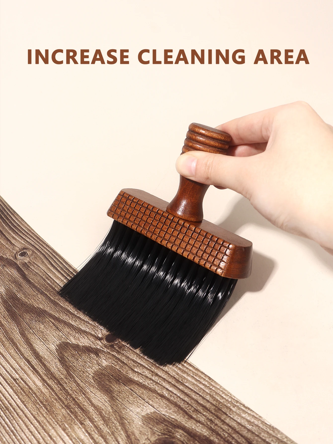 قطعة واحدة من أداة تصفيف الشعر الاحترافية لإزالة غبار الرقبة والوجه، وتنظيف الشعر بالفرشاة الناعمة الخاصة بشعر مستعار حقيقي