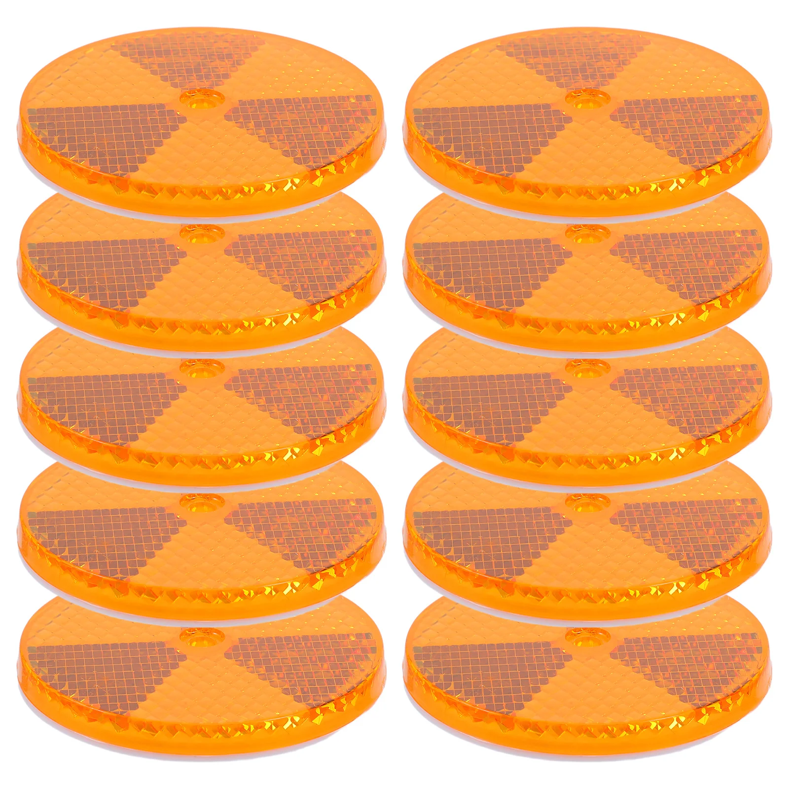 10Pcs Road Safety Reflectors Weather-Resistant Bright Round Reflective Markers for Driveway Parking Lot Gate Post Fire Hydrant