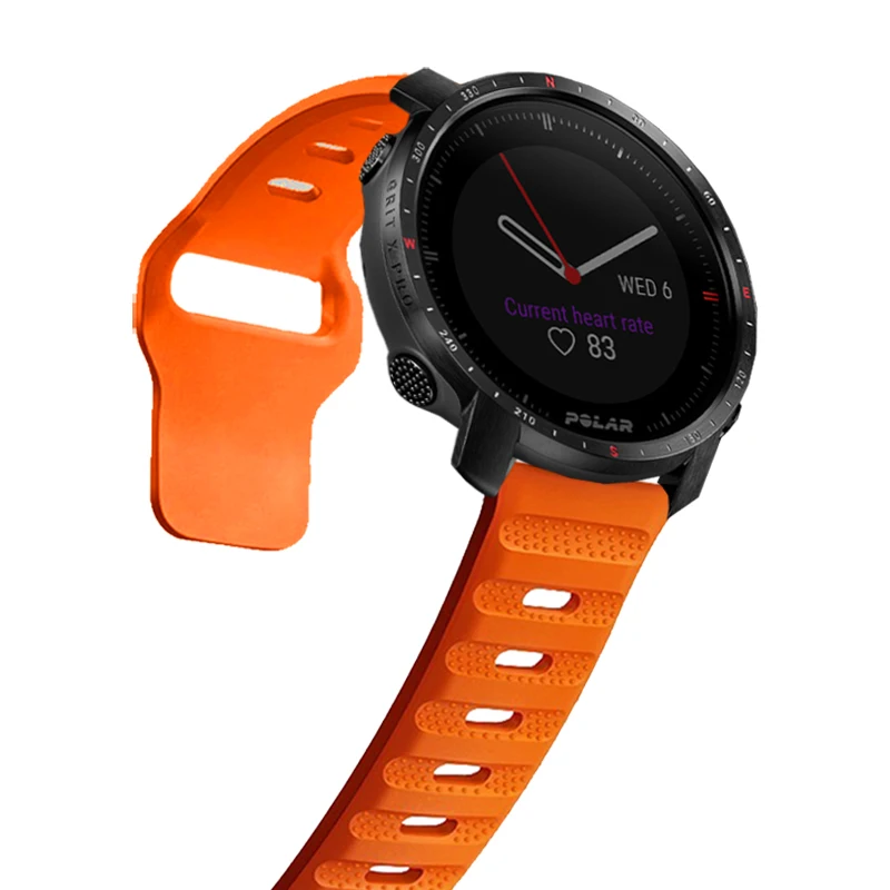 

Браслет для часов uhgbsd, ремешок для Polar Ignite 3, титановый спортивный силиконовый браслет, зернистость X Pro Titan/Vantage M2 M/Ignite 2/Pacer