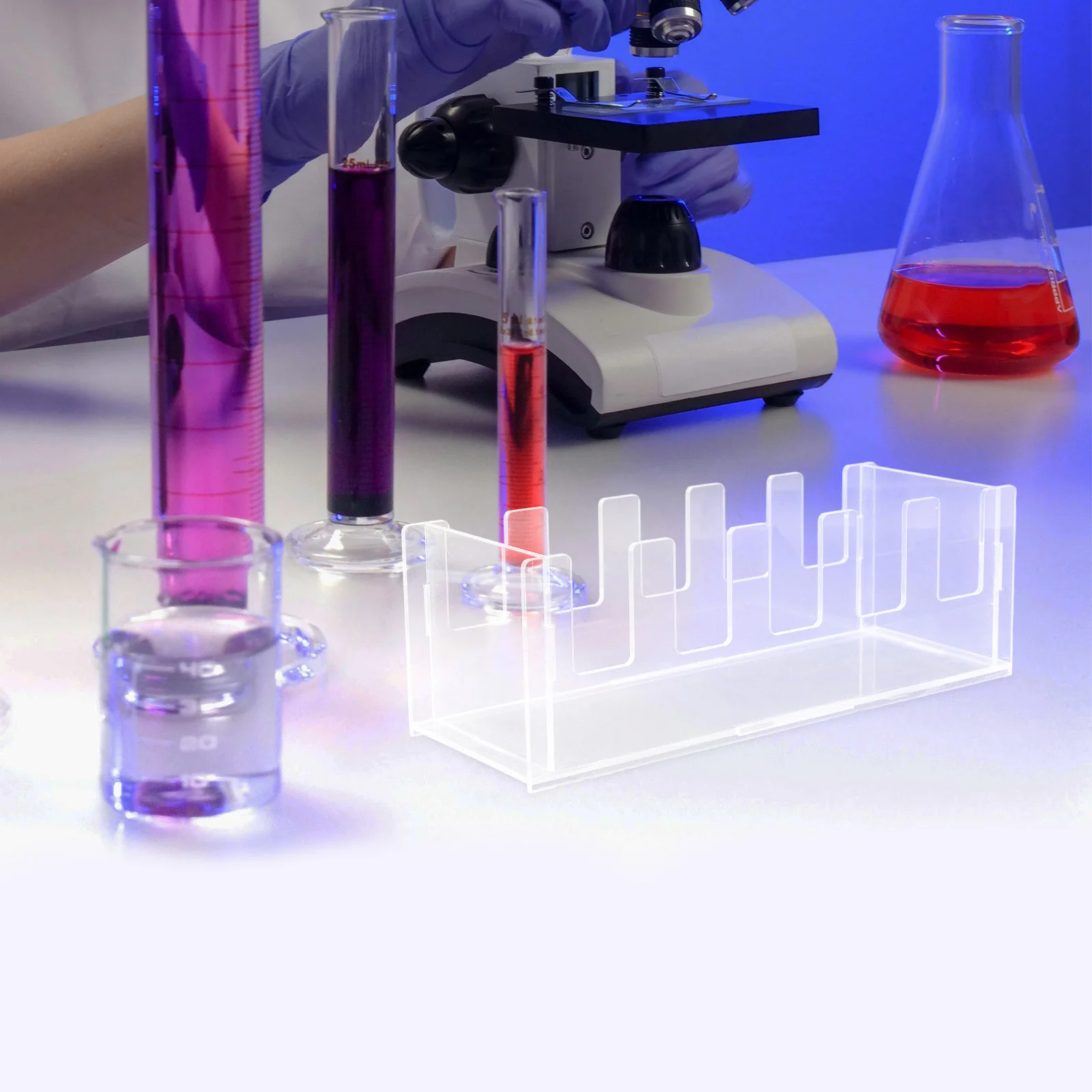 

Glass Petri Dish Rack Acrylic Clear Laboratory Dish Drying Stand Organizer Storage Tray Holder Lab Equipment Rack