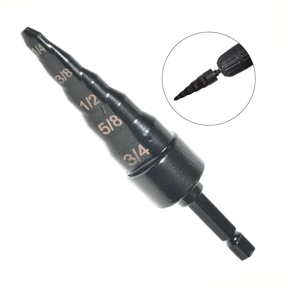 

Repair Tool Air Conditioner Copper Pipe Expander Swaging Drill Bit Set 5 In 1 Copper Tube Expander For Hex Handle Hand Drill