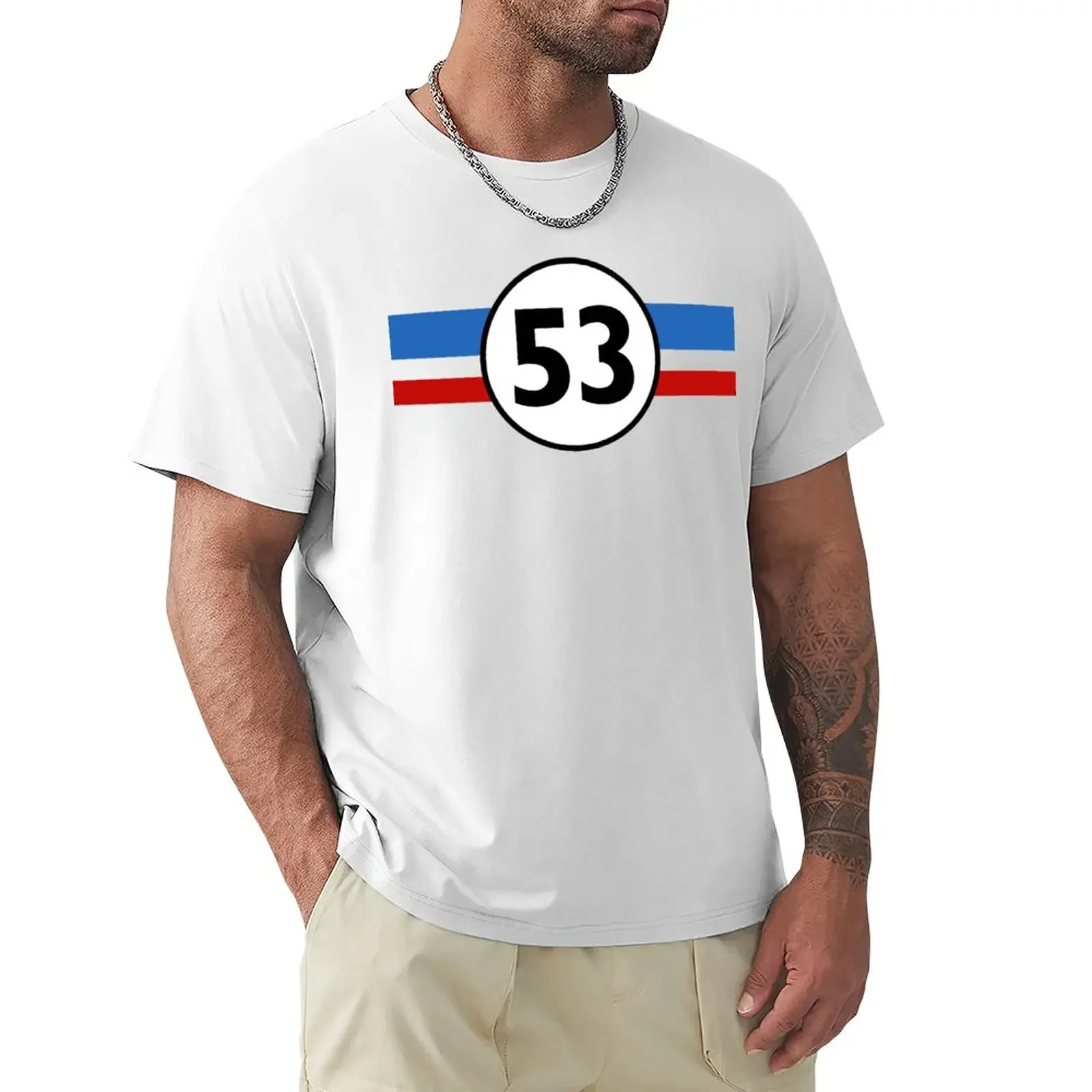 Herbie 53 Racing Car 1963s Circle Logo T-Shirt kawaii clothes quick-drying men workout shirt