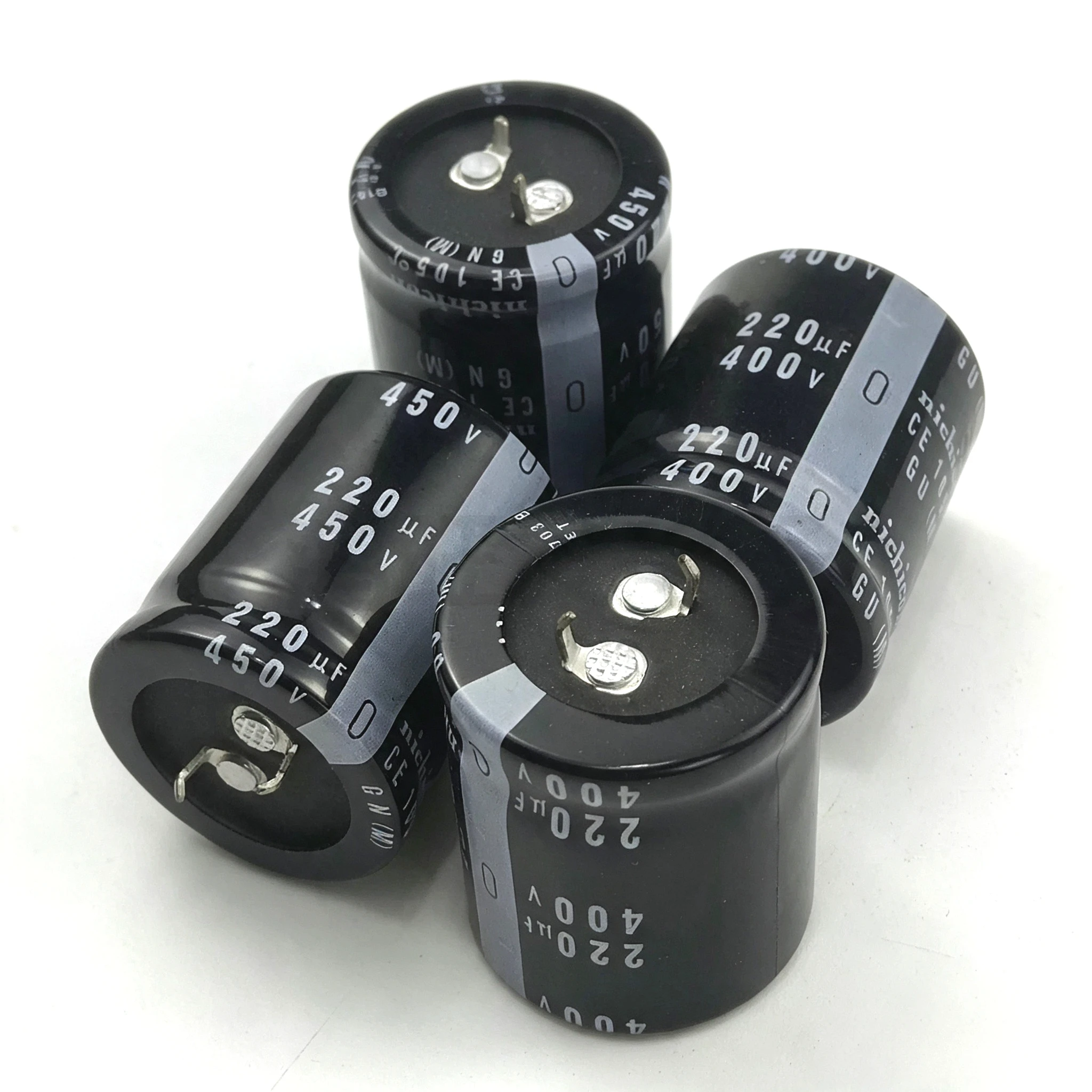 2pcs 400v220uf Aluminum Electrolytic capacitor 450V220UF nichicon 22x40 22x45 22x50 25x30 25x35 25x40 25x45 30x25 30x30 30x35