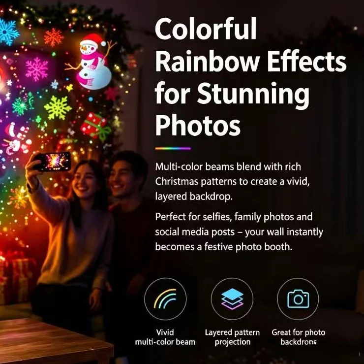 Ocean Projector Night Light for Kids, Soft Sleep Ambience Lamp, Multi‑Purpose Bedroom Decor Projection Light