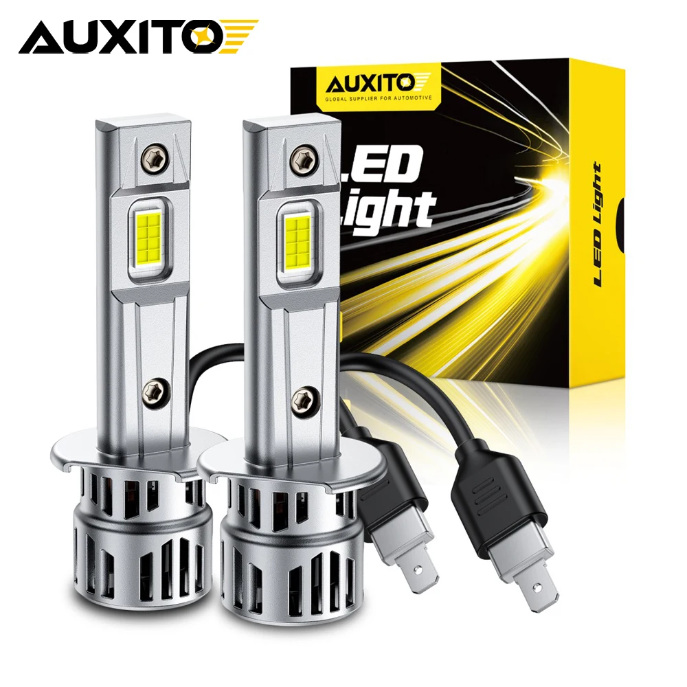 2Pcs AUXITO H1 LED Canbus With Fan Headlight Bulb 30000Lm CSP for Car Headlamp Light Auto Diode Fog Lamps 12V 6500K Automobile