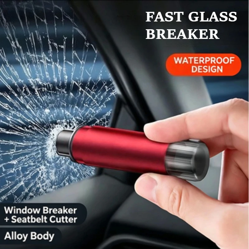 Car Emergency Escape Tool Window-Breaking Hammer Seat Belt Cutter Portable Rescue and Escape Tool Automotive Accessories