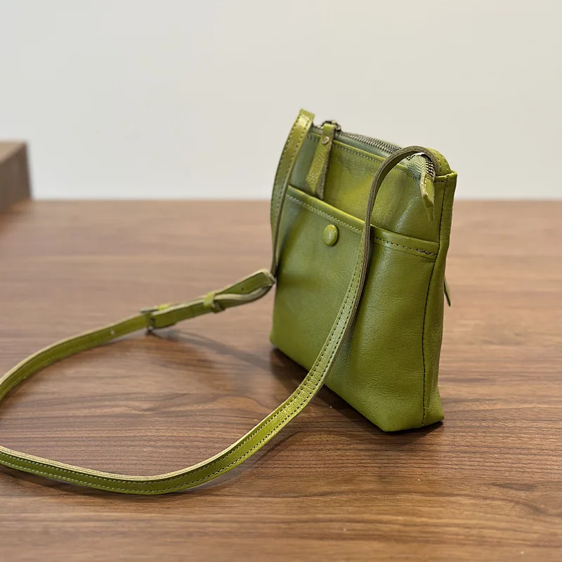 

2025 Cowhide Phone Bag Retro Mini Genuine Leather Women's Personalized Single-shoulder Crossbody Designer Luxury Bag