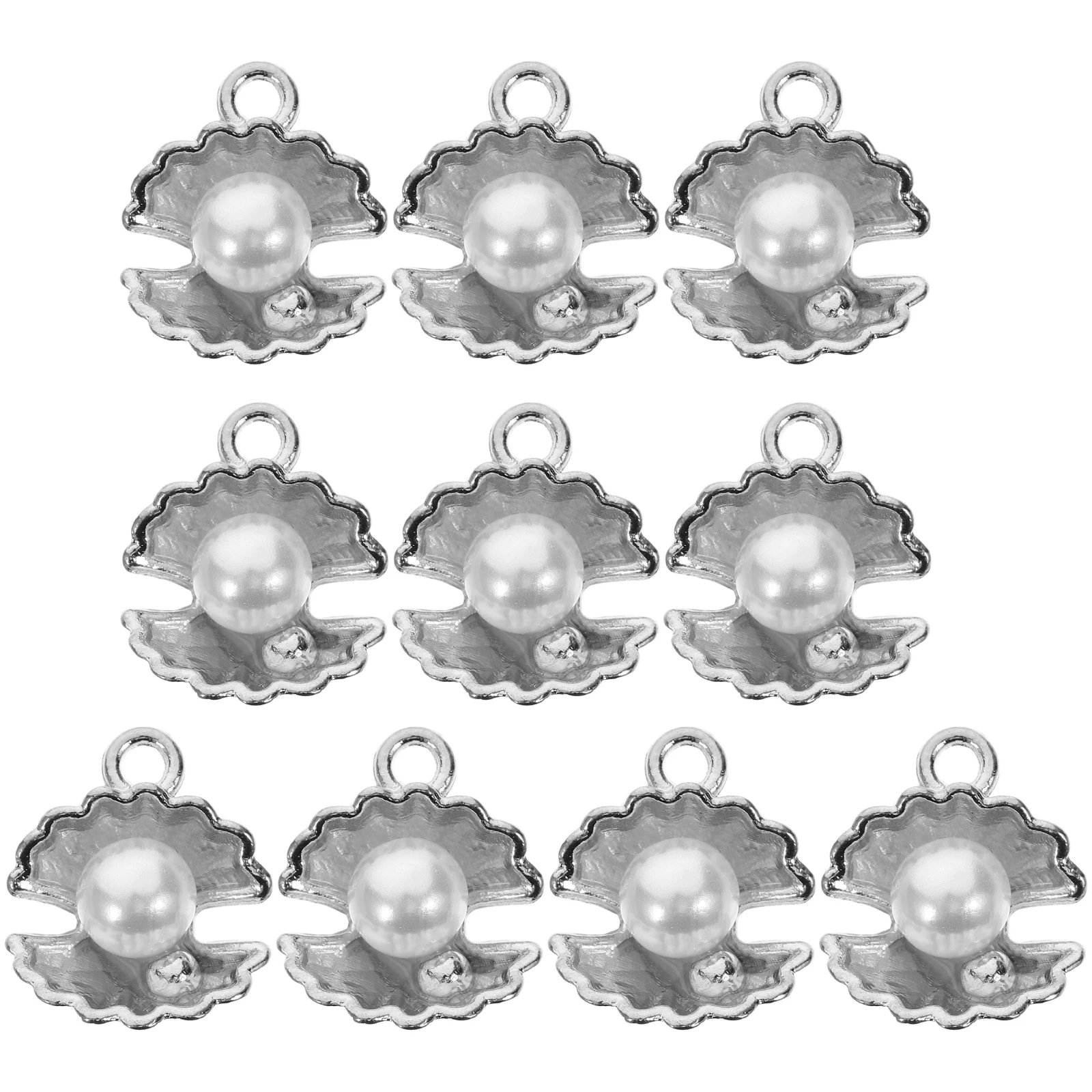 

10pcs Pearl Pendant Craft Supplies for Jewelry Making Components White Scallop Charms Necklace Earrings Bracelet Accessories DIY