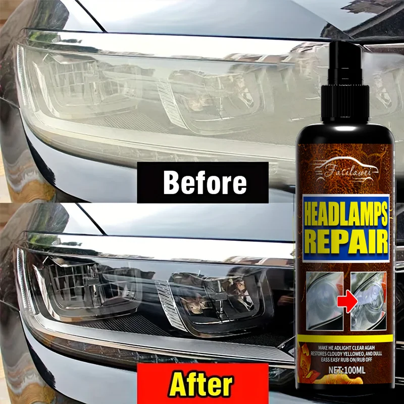 Car Headlight Restoration Polishing Headlamp Scratch Remover Repair Cleaning Paste Remove Oxidation Headlight Polish Liquid