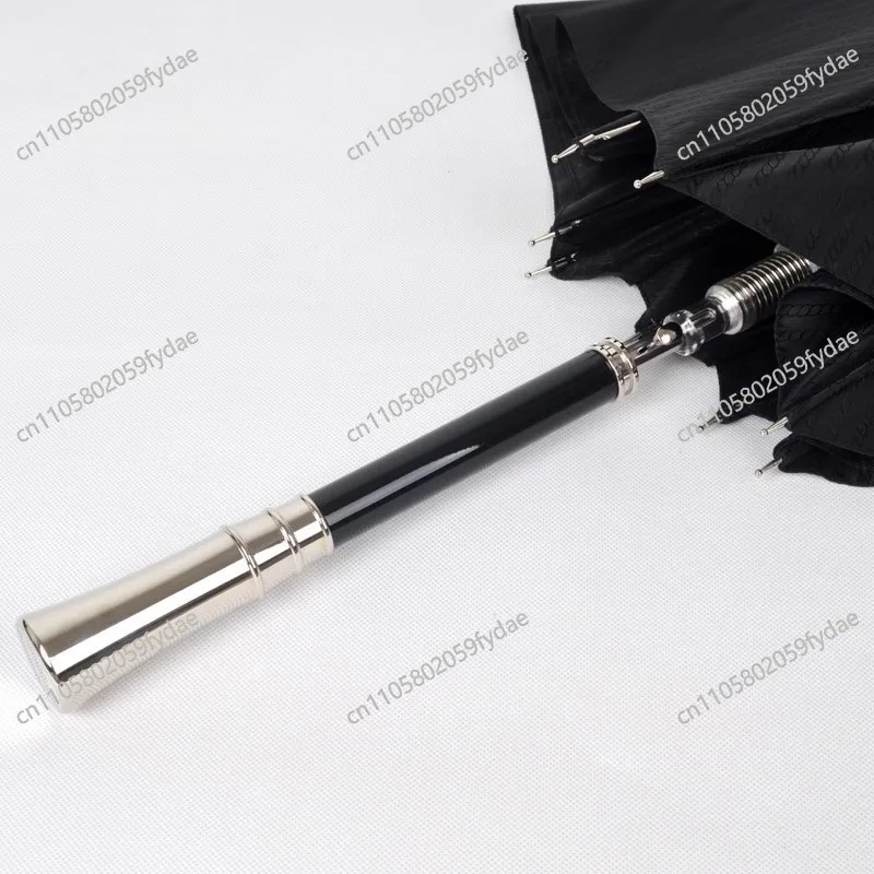 Light Luxury Long-handled Umbrella, High-end Alloy Handle Straight Rod Umbrella, Weather and Rain, Strong Wind-resistant Fiber
