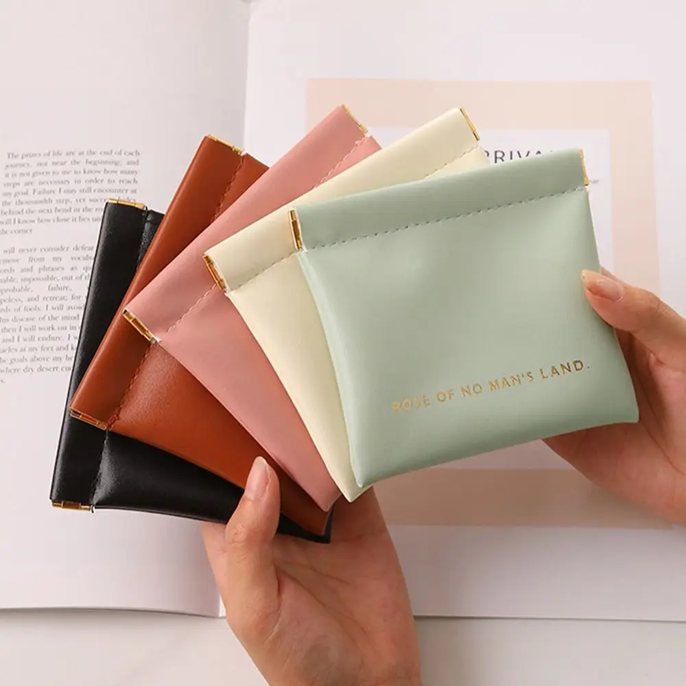 Portable Fashion With Inner Bag Lipstick Makeup Bag Portable Mini Cosmetic Organizer Pouch Simple PU Storage Bag for Women Girls