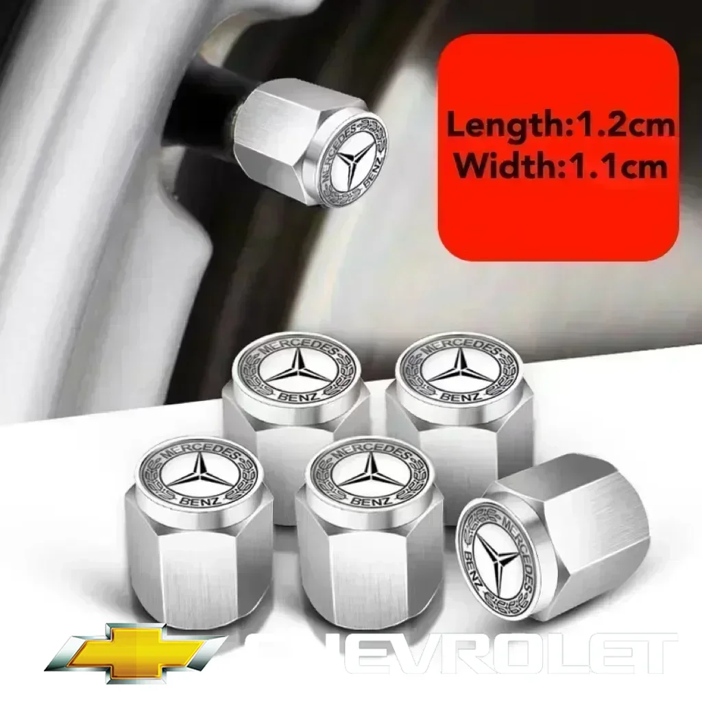 

4Pcs Car Tire Valve caps Emblem metal Cap Case For Mercedes Benz B/C/E/S Class A Class C200L GLC GLE CLA accessories Car Styling