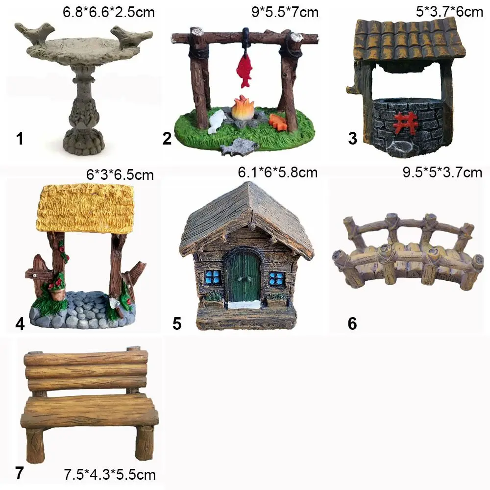 Figurines en arc miniature en résine, accessoires de poupée, ornement de jardin féerique, Simulation de maison de ferme, Micro paysage