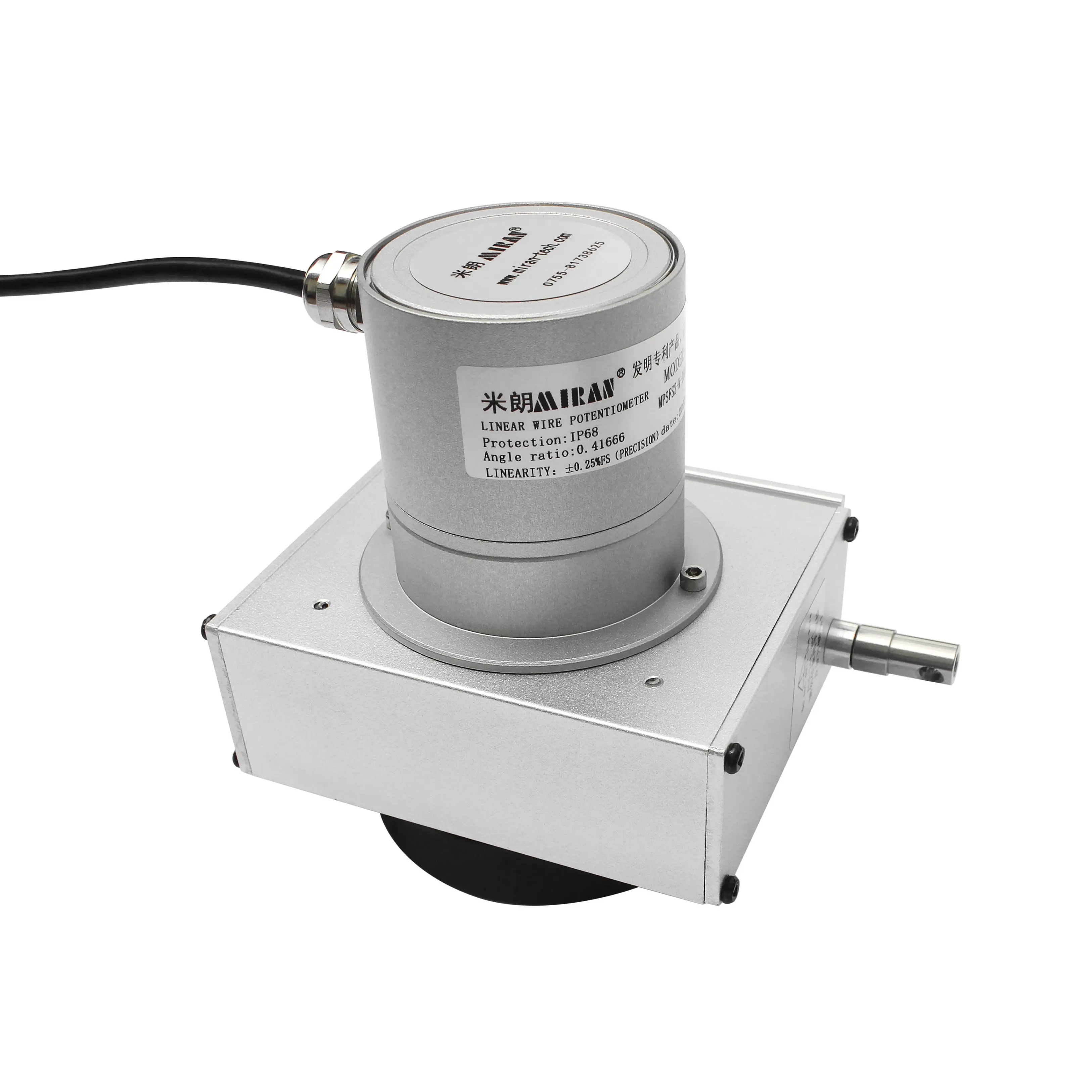 Miran IP68 Draw Wire Sensor MPSFS2-S Pull Rope Wire Rope Encoder High Precision For Bridge Crack Measurement