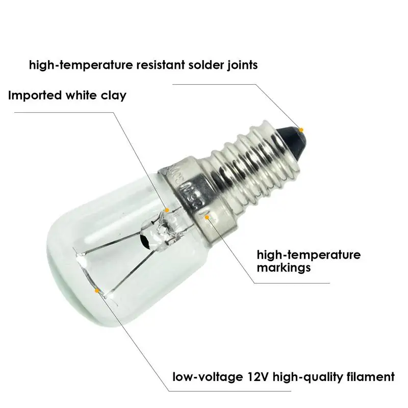 Ampoules LED E14 pour machine à coudre, mini lampe de remplacement pour réfrigérateur de cuisine, lampes de vitrine, 12V