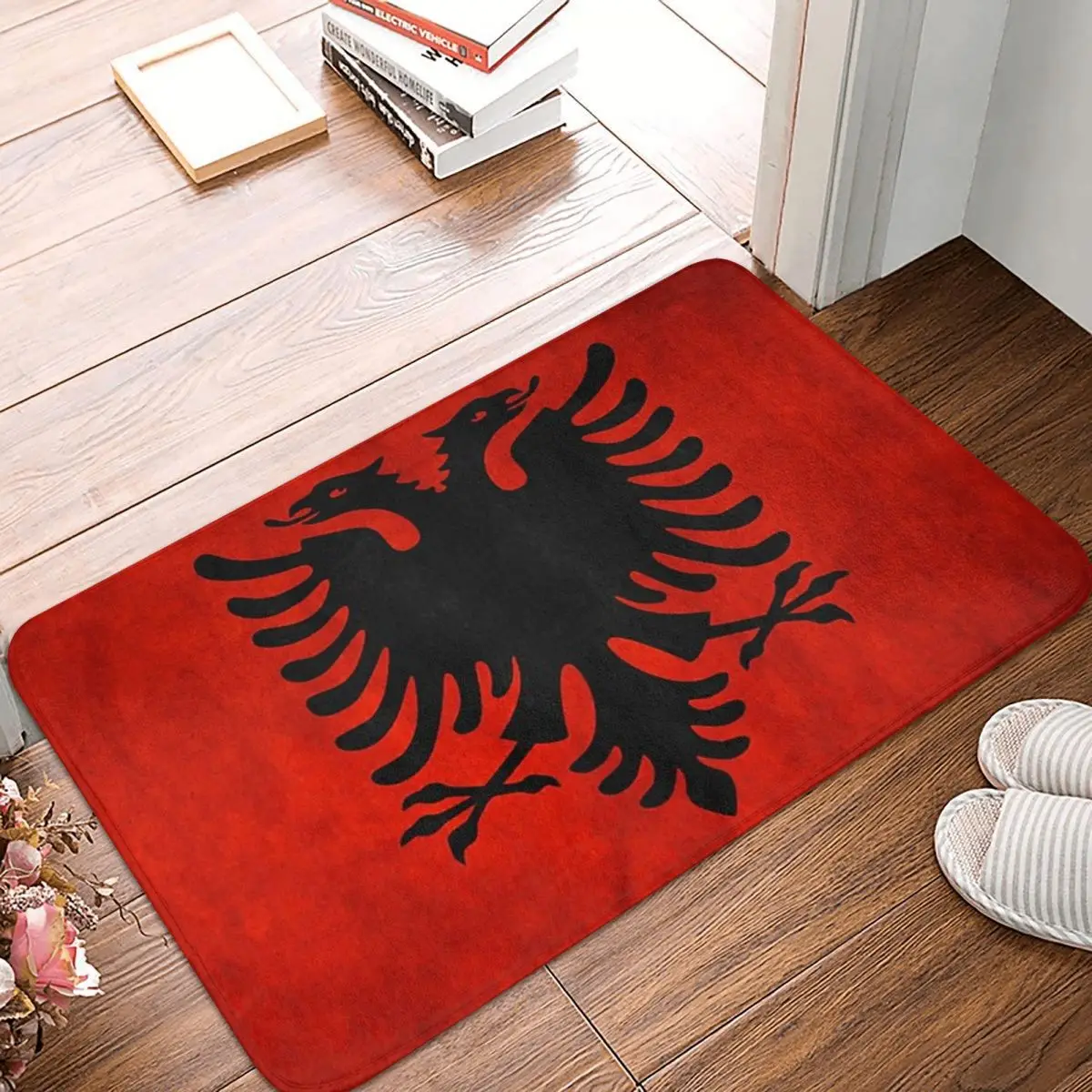 Albania Flag Anti-slip Doormat Floor Mat Dust-proo Carpet Rug for Kitchen Entrance Home Bathroom Living room Footpad Mats