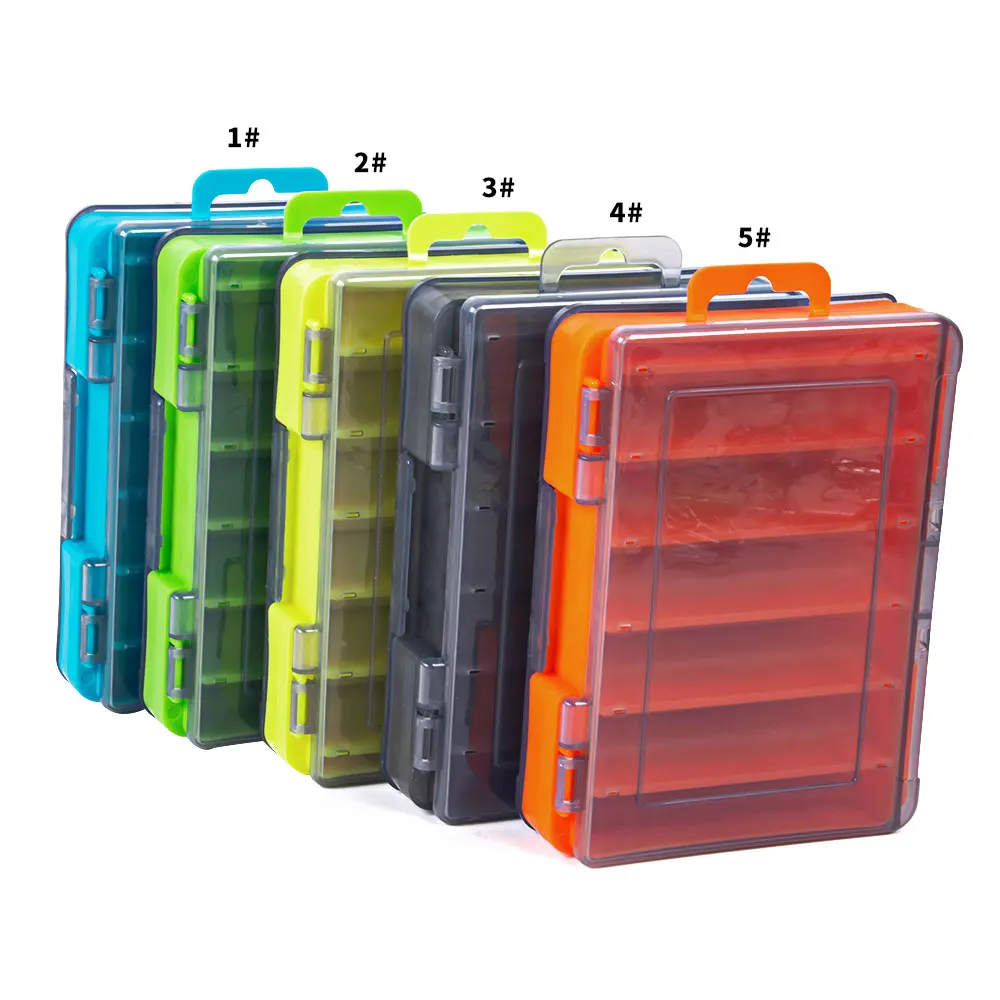 Caja de aparejos organizadora doble cara para señuelos y anzuelos - imagen 3