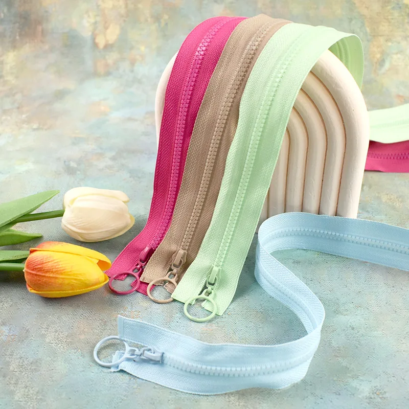 

20P 3# Bag Decor Colored Resin Zipper 25/60cm Close/Open End Zippers Purse Closure Zip Sewing Zips Repair Kit DIY Accessories