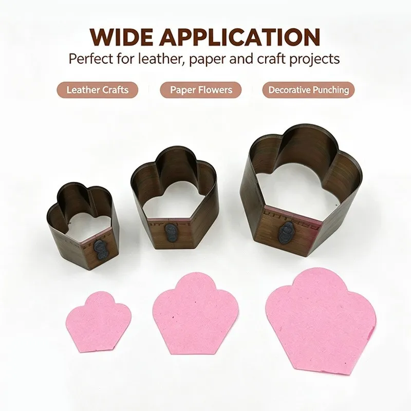 Cloud & Petal Leather Punch Set, Handmade Leather Cutting Punch, DIY Leathercraft Paper Flower Decoration Blank Mold