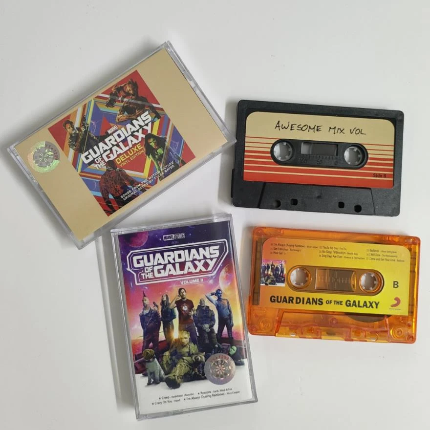 The Avengers Guardians of the Galaxy Music Tape Gamora Groot Star-Lord Cosplay Soundtracks Box Kassetten Walkman Tape Prop Geschenke – Detail 5