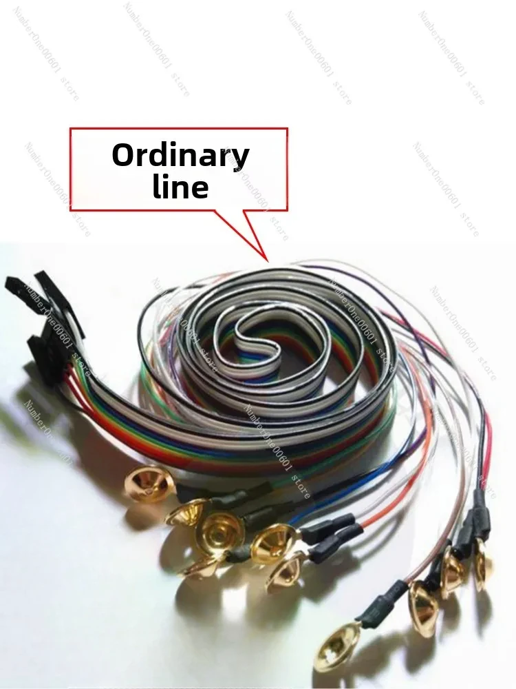 Gold-plated Disc-shaped Advanced EEG Electrode Wire, Suitable for EEG Modules Such As OpenBCI/ThinkGear