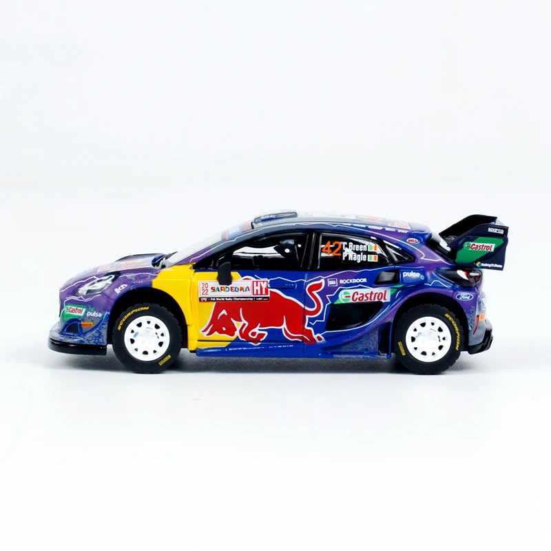 Modèles de voiture de simulation en alliage moulé sous pression, Ford Puma Rally1, #42 M dehors, pièces de collection, jouets pour garçons, cadeaux de vacances pour enfants, 1:64, 627