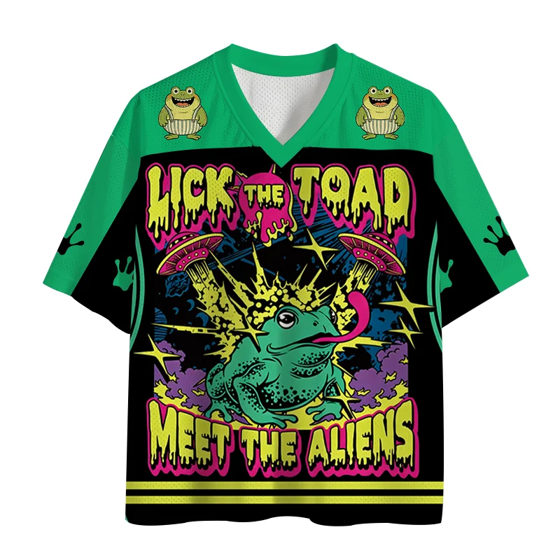 New Running Sports T-shirt,Fast Drying Sports Short Sleeves,Upgraded Fabric, Mesh Knitted Fabric, Fun Frog Breathable Sportswear