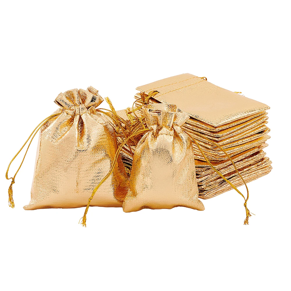 

1set Organza Bags Rectangle golden 12x9cm 9x7cm 60pcs/set