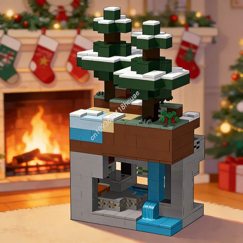 856pcs-moc-taiga-biome-block-accurate-my-world-model-building-blocks-christmas-gifts-architecture-diy-toys-creative-idea