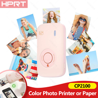 HPRT Pocket Color Photo Printer, or 2x3 inch Sticky-Backed Paper, Mini Portable HD Color Photo Printer, Bluetooth IOS Android