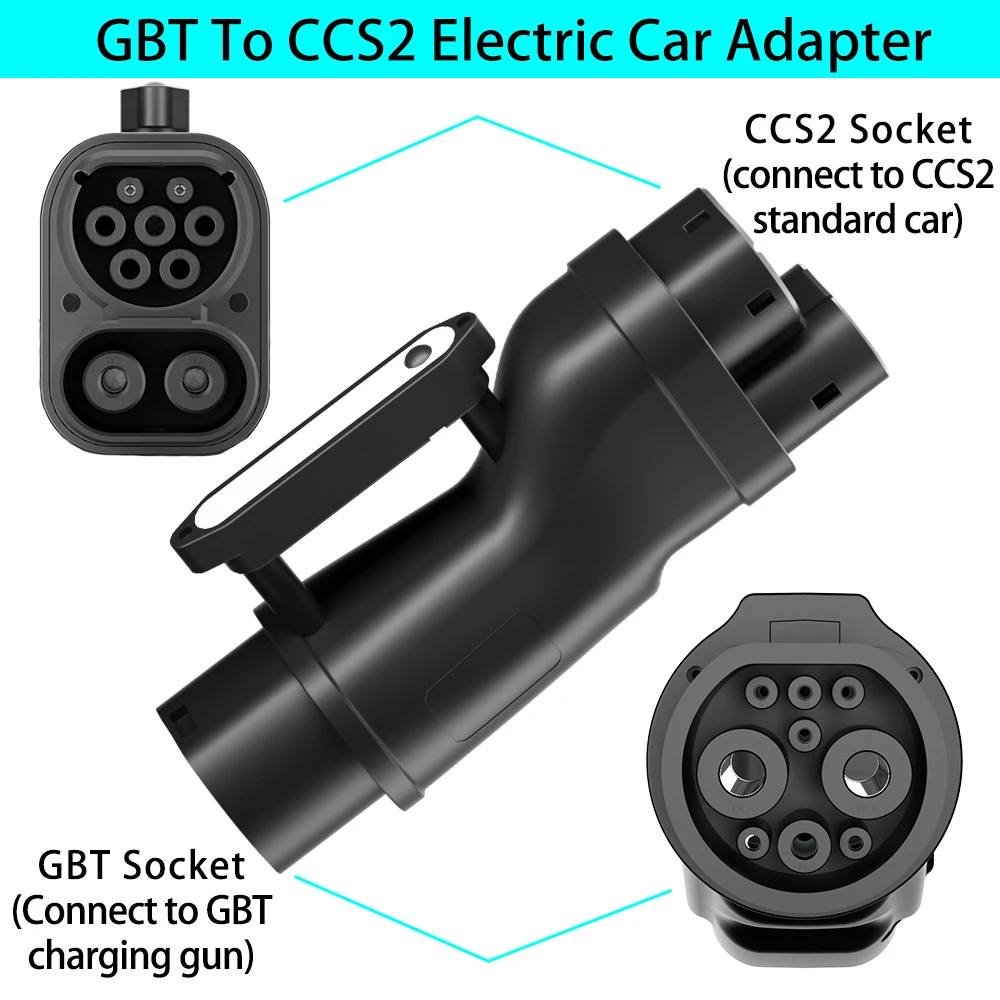 GBT to CCS2 Ev Adapter 250KW 1000V GB/T to CCS Combo 2 DC Fast Car Charging Converter For Electric cars CCS 2 Charger Adaptor