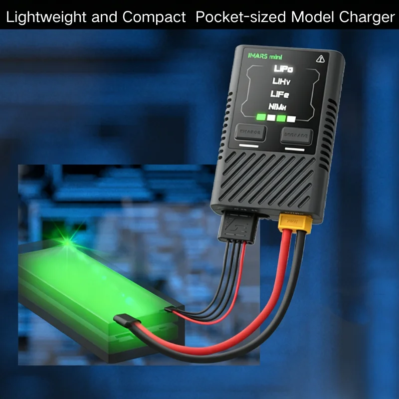 HOT Gens Ace IMARS Mini Balance Charger 2-4S Lipo Battery Smart Charging G-TECH For Lipo LiHv LiFe NiMH QC PD USB-C RC FPV Drone view 3