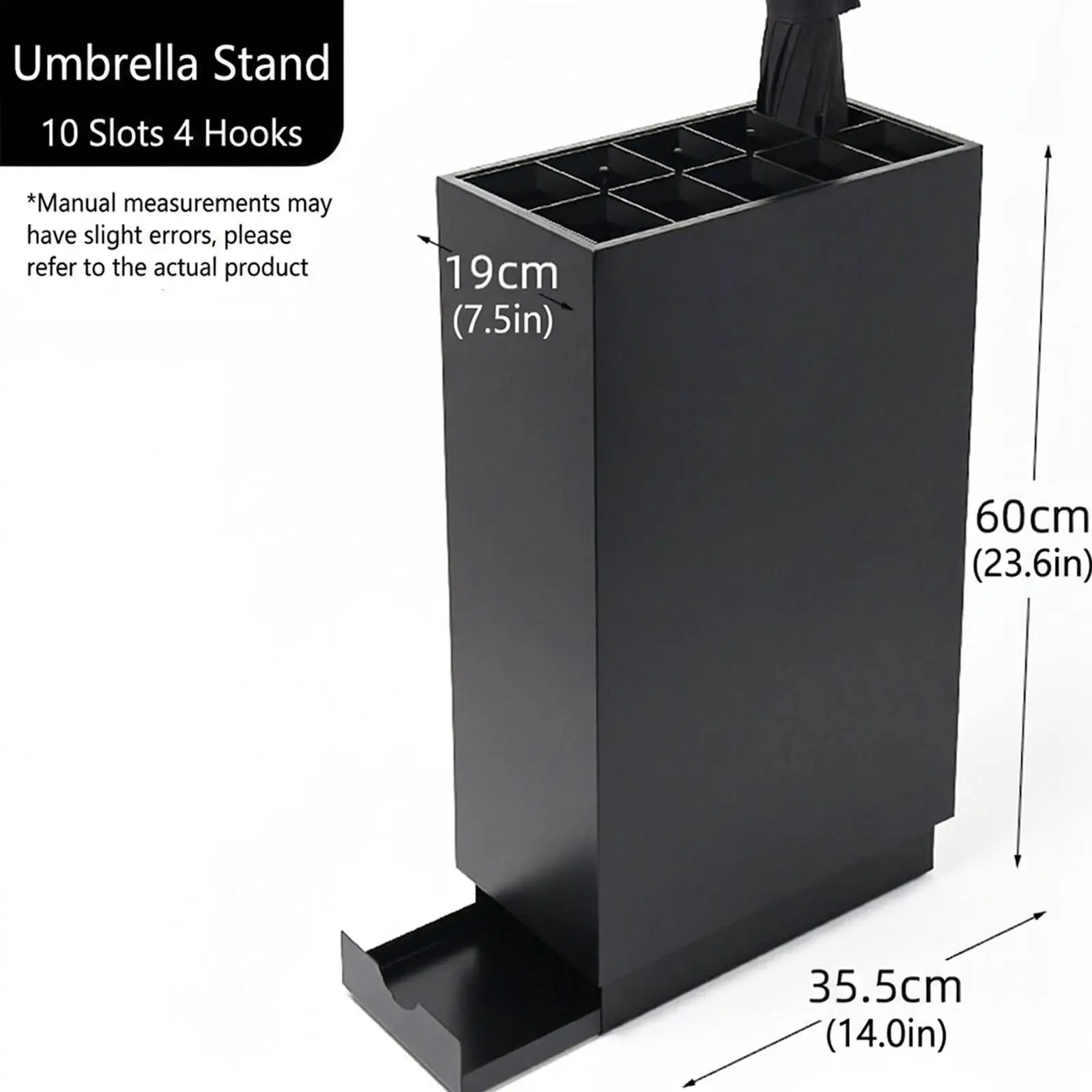 Indoor Entryway Metal Umbrella Storage Stand, Large Capacity Umbrella Rack for Home, Office and Hotel Lobby, Modern