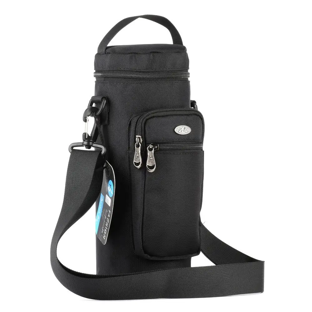 Thickened Oxford Cloth Water Bottle Bag Portable Crossbody Outdoor Travel Cup Holder Heat Resistant Insulated Cup Protector