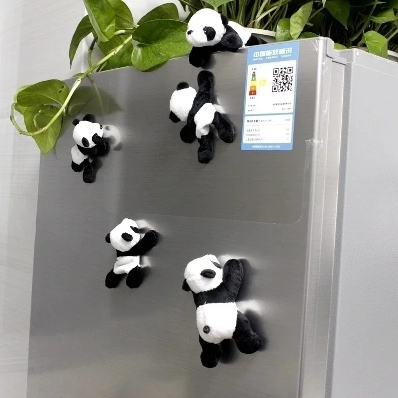 1Pc Cartoon Cute Soft Plush Panda Fridge Strong Magnet Refrigerator Sticker Home Decor Souvenir Kitchen Accessories