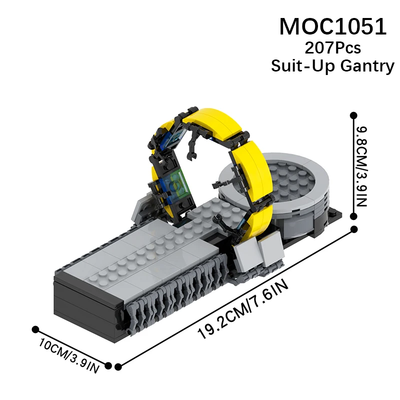 MOC Sci-fi Movie Mk1 Sence Suit-Up Gantry Armory Kit Military Weapons Compatible Figure Building Blocks Toys For Children Gifts