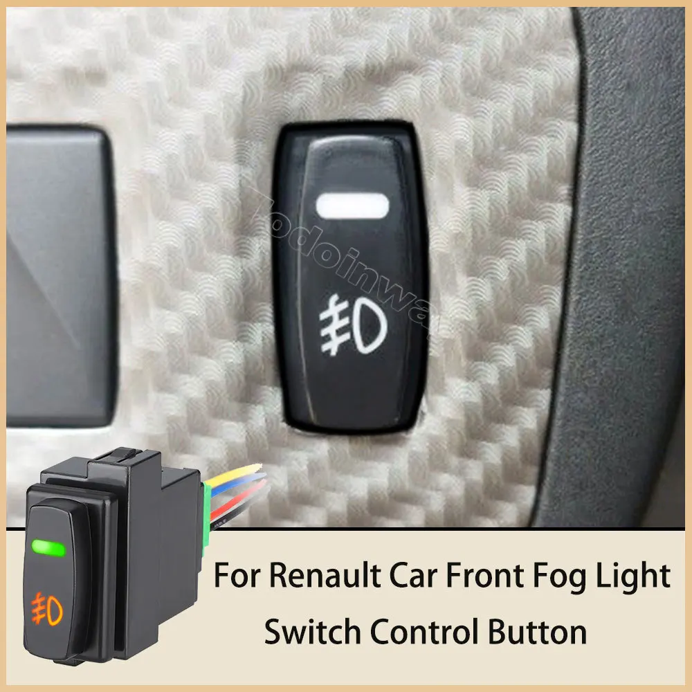 Car Front Fog Light Switch 12V LED fog Control ON-OFF Button For Renault Megane 2 2002 Vision Espace Master Trafic Duster Sandro