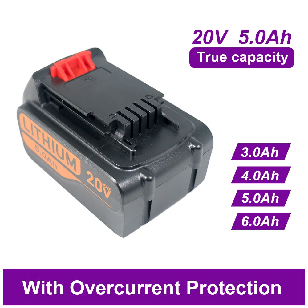 

Big promotion 18V/20V 5000mAh Replacement Battery For Black & Decker LBX20 LBXR20 LB20 LBXR2020 LBX4020 LB2X4020-OPE LBXR20-OPE
