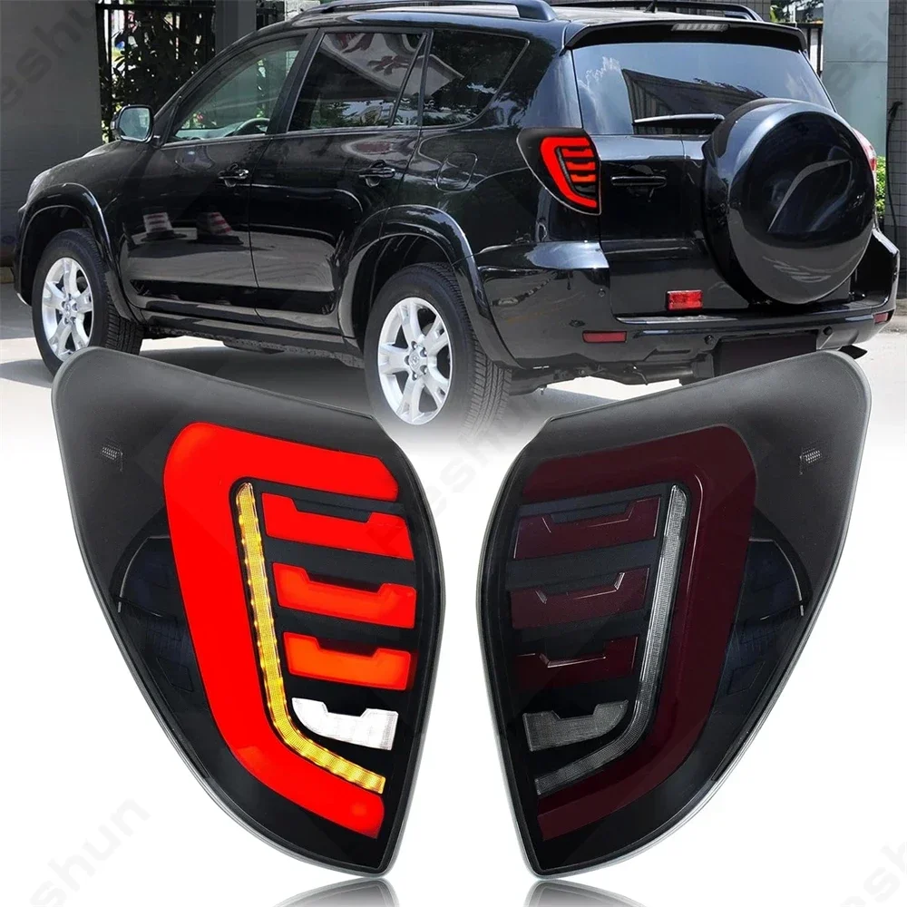 For Toyota RAV4 Tail Light Assembly 2009 2010 2011 2012 2013 Modified Dynamic Running LED Streamlight Turning Tail Light